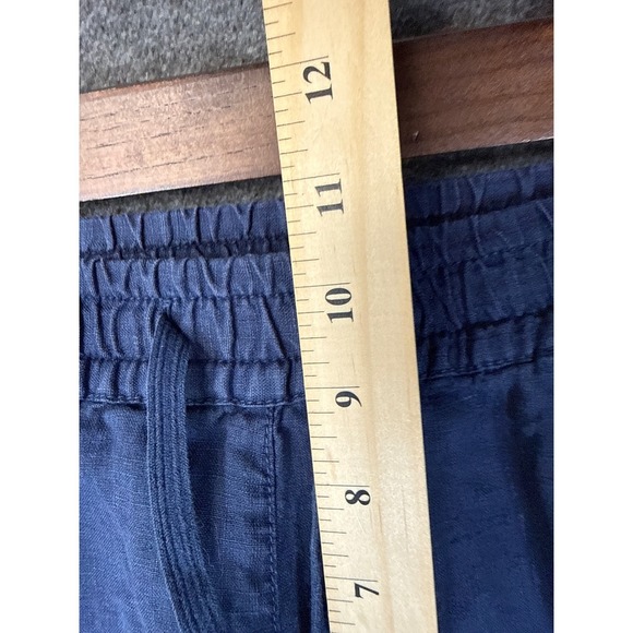 Tommy Bahama Linen Relaxed Fit Drawstring Waist Pants Womens Size XS Blue Cruise - Picture 9 of 13